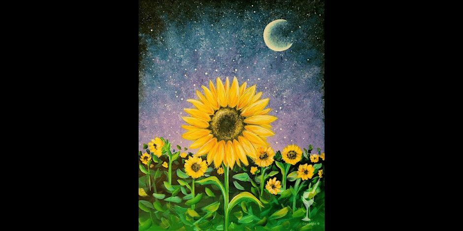 Cosmic Sunflower Field - Paint and Sip in New Braunfels | Classpop ...