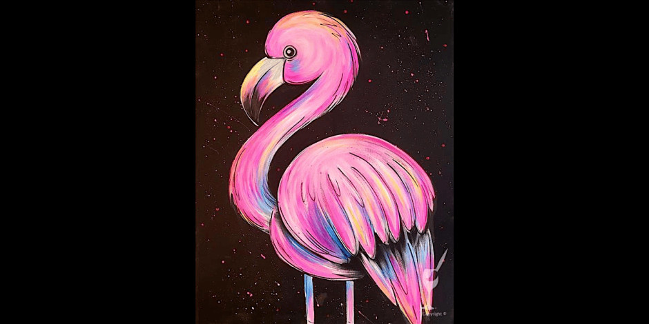 Glowing Flamingo Friends - Paint and Sip in Houston | Classpop!™ - UNATION