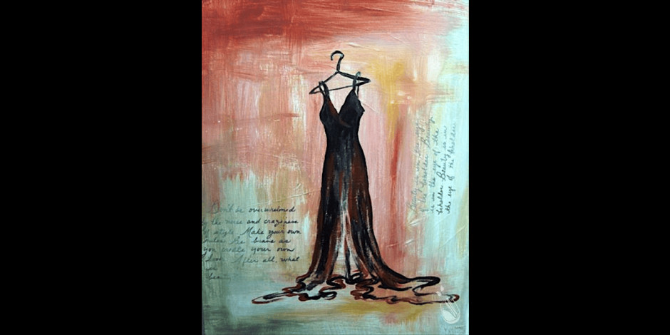 Elegant Black Dress Design - Paint and Sip in Houston | Classpop ...