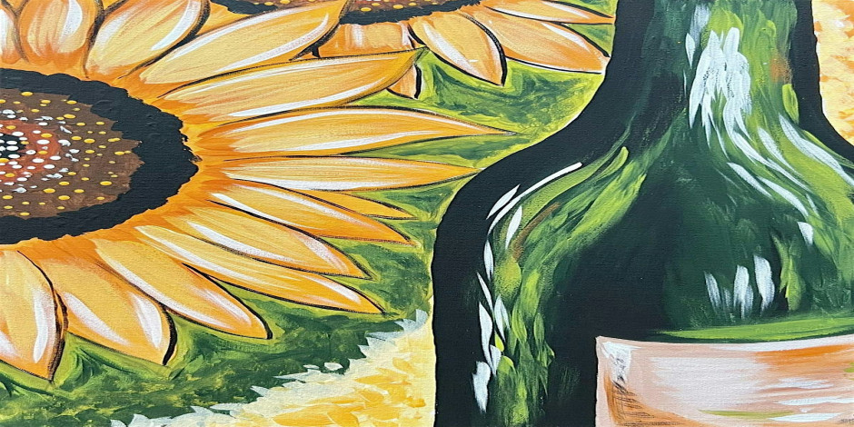 5.20.26 Bloom and Bottle painting workshop at Johnny Brusco's in Trinity.