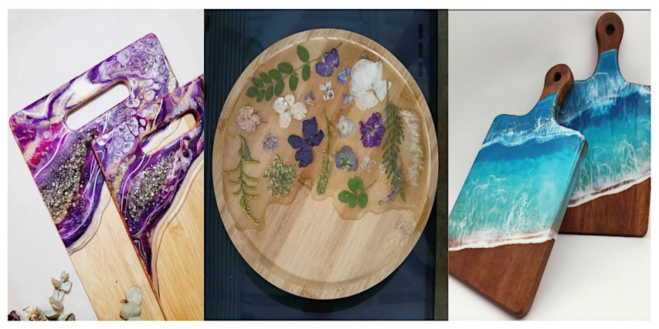 Make Your Own Floral, Ocean-Themed, or Geode Charcuterie/Cutting Board
