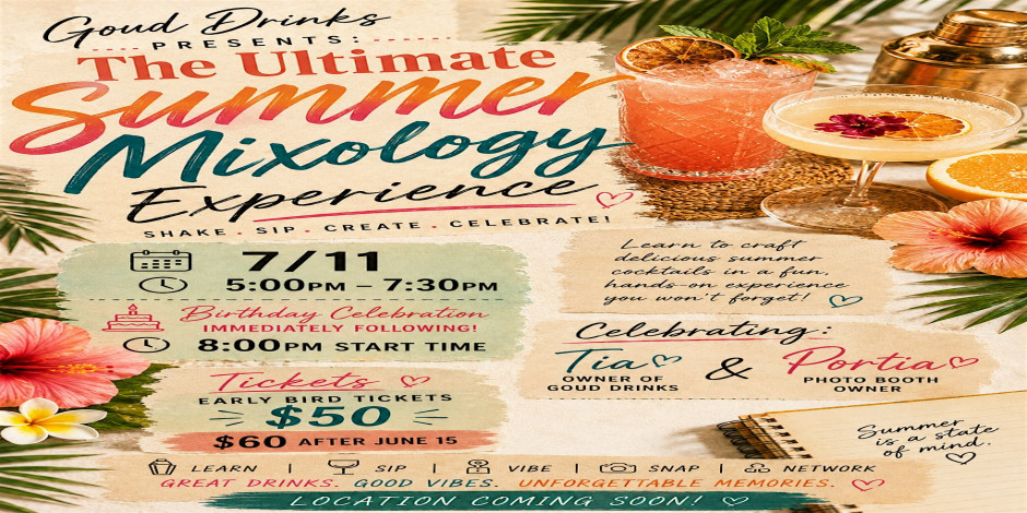 Goud Drinks Presents: The Summer Cocktail Mixology Experience