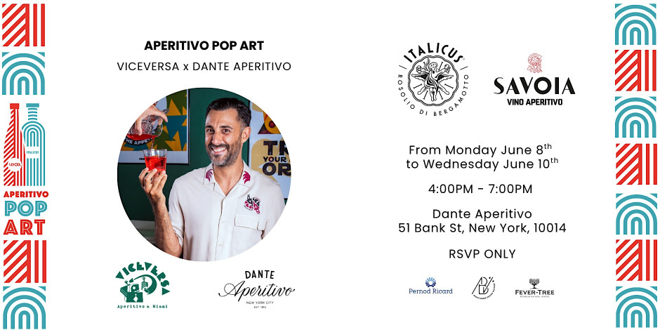 APERITIVO POP ART - VICEVERSA x DANTE APERITIVO