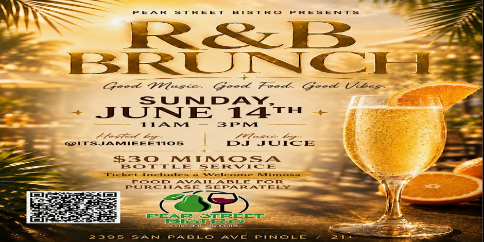 R&B Brunch Pear Street Bistro - Sun, June 14th