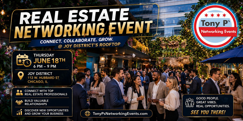 Tony P's Real Estate Social at Joy District's Rooftop - Thursday June 18th