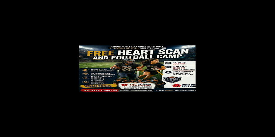 Football Camp and FREE Heart Scan - Let's Tackle Sudden Cardiac Arrest