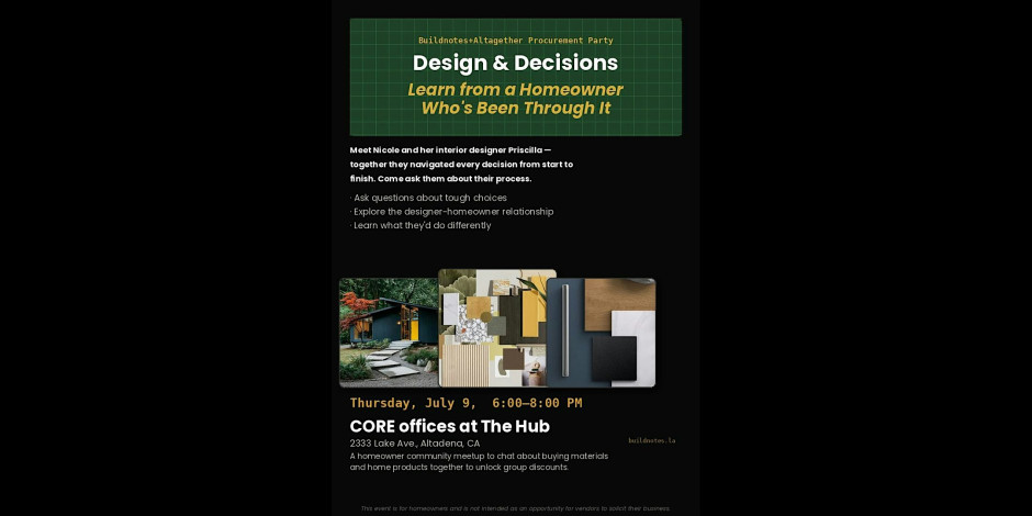 LA Wildfire Rebuild-Decisions-Learn from an Altadenan who got their COO