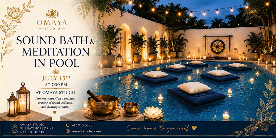 Sound Bath & Meditation in Pool — July 15th at 7:30 PM