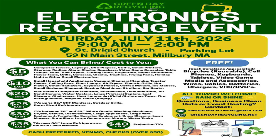 Millbury Electronics Recycling Event
