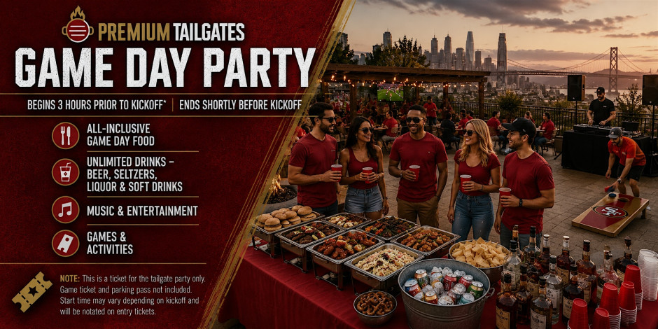 Premium Tailgate Party: San Francisco 49ers vs. Washington Commanders