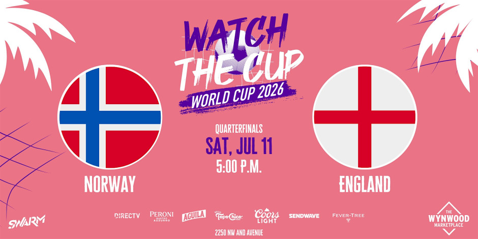 Watch the Cup Watch Party: World Cup - NORWAY Vs. ENGLAND- 5PM