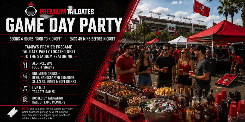 Premium Tailgate Party: Tampa Bay Buccaneers vs. Atlanta Falcons
