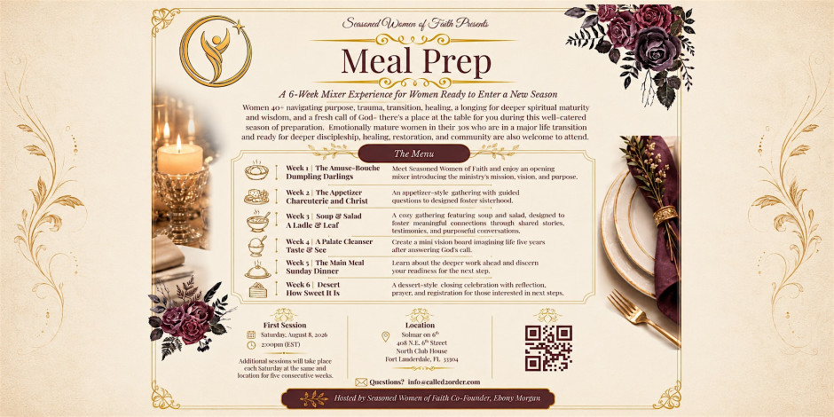 Seasoned Women of Faith Presents "Meal Prep", a 6-Week Mixer Experience