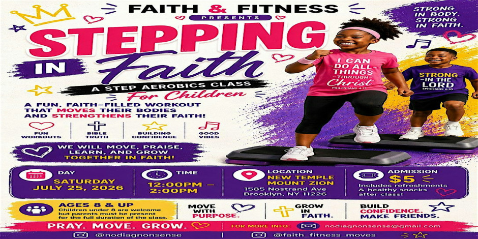 Stepping in Faith: A Step Aerobics class for children
