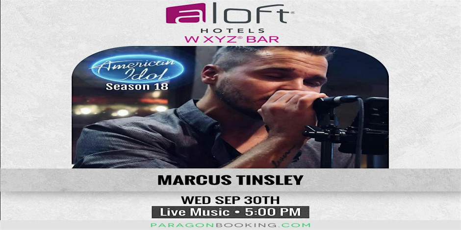 Live Music in Old Town Scottsdale Arizona featuring Marcus Tinsley at Aloft Scottsdale