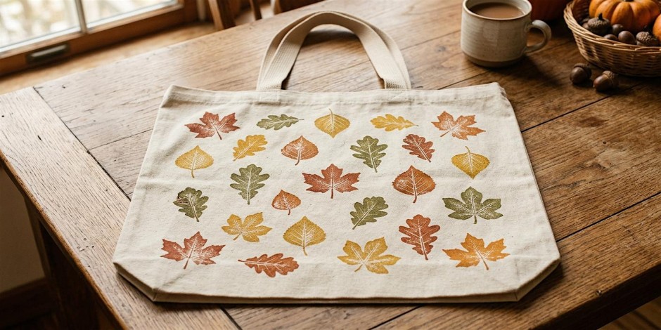Fall Block Printing – Design Your Own Tote Bag