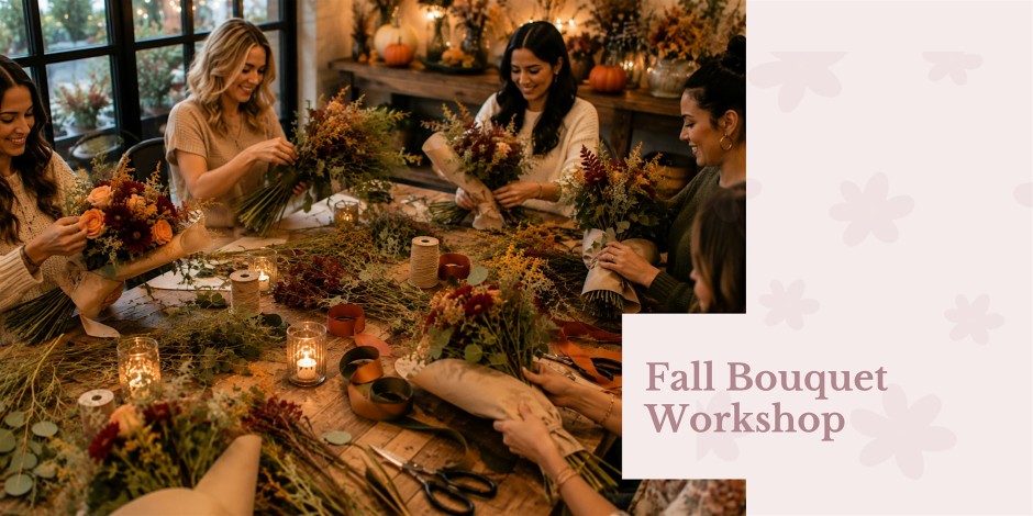 Fall Bouquet Workshop at Keel and Curley
