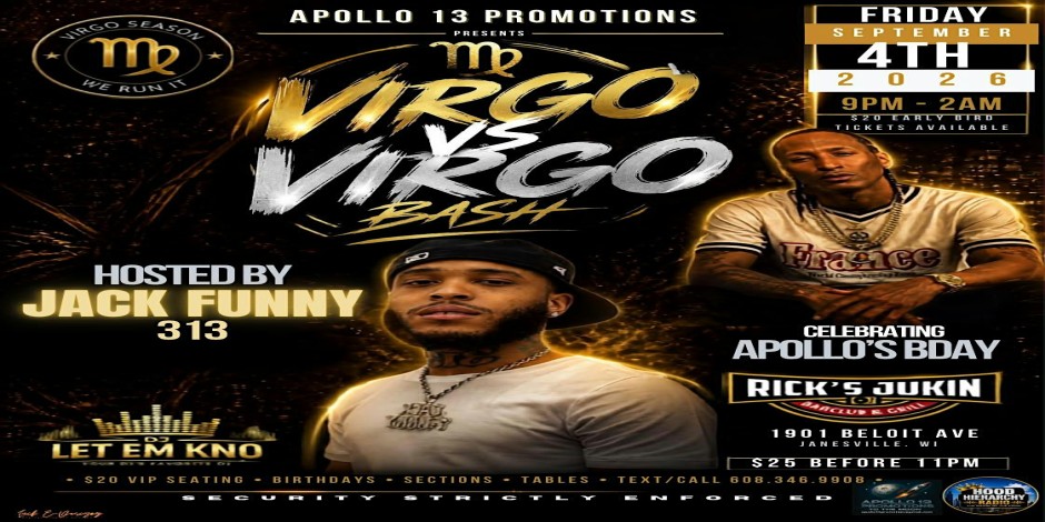 Virgo vs Virgos Bash 9pm-2am