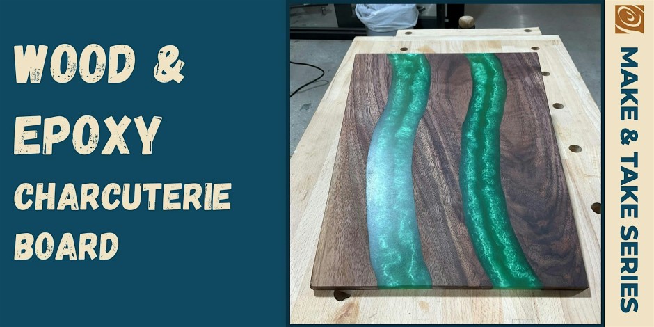 Wood and Epoxy Charcuterie Board